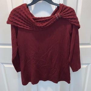 Reba Elegant Burgundy Women's Sweater